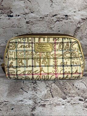 Y2K Coach Tattersall Graffiti Cosmetic Case (or pouch) Poppy Collection